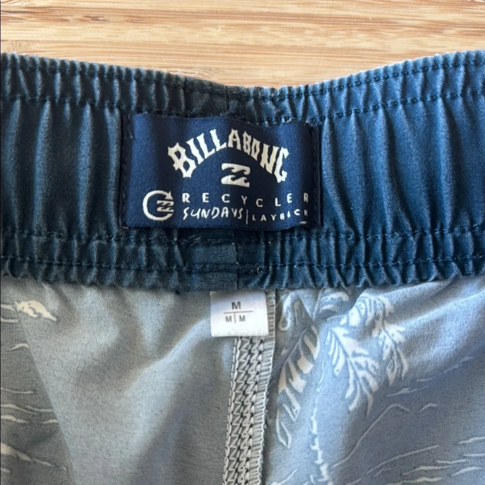 Billabong Blue Board Shorts Tropical Print Quick-Dry